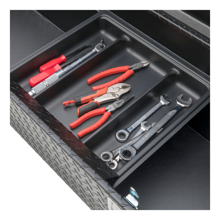 UWS TBS-69-MB Matte Black Aluminum 69in. Crossover Truck Tool Box (LTL Shipping Only) - Truck Part Superstore
