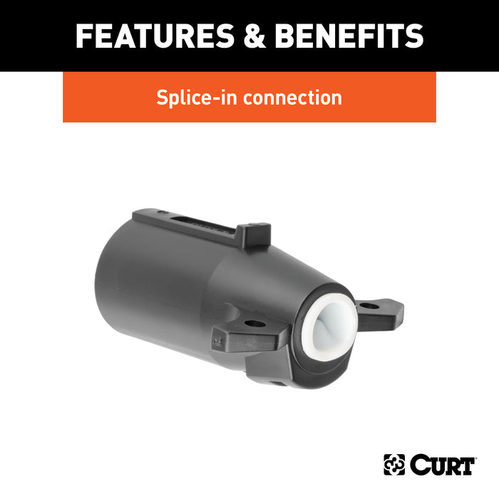 CURT 58140 CURT 58140 Trailer-Side 7-Pin RV Blade Wiring Harness Connector - Truck Part Superstore