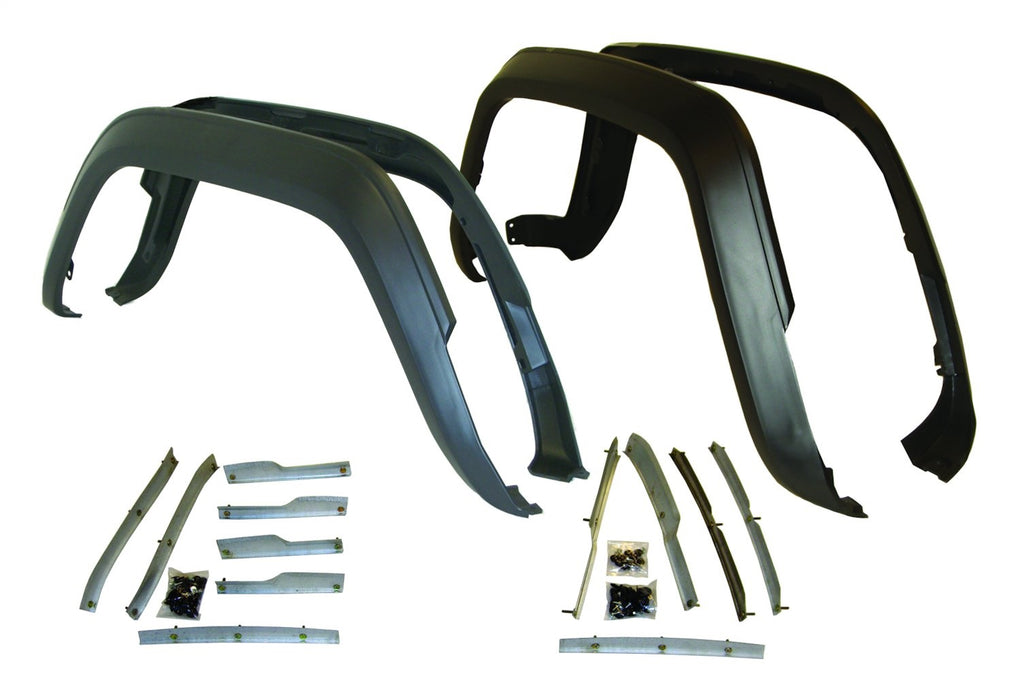 Crown Automotive Jeep Replacement 5AGKM Fender Flare Master Kit; Incl. Steel Retainers; Hardware; Flat Black; - Truck Part Superstore