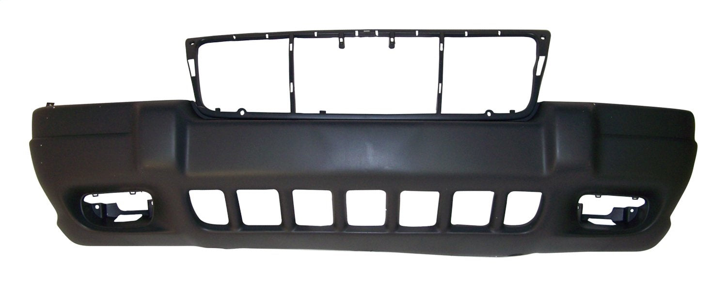 Crown Automotive Jeep Replacement 5FN29HS5 Front Bumper Fascia; Gray; Textured; w/Laredo Package w/Fog Lamps; - Truck Part Superstore