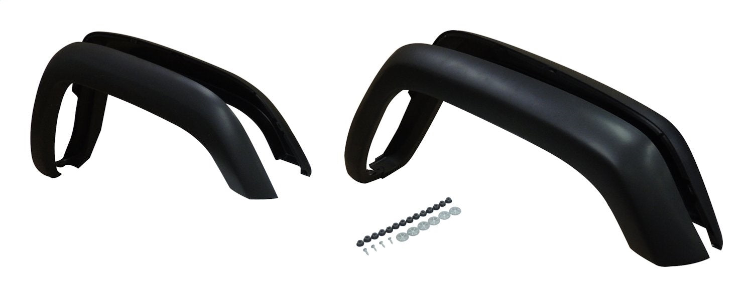Crown Automotive Jeep Replacement 5FWKMT Fender Flare Kit; Incl. 4 Flares/Hardware; Matte Finish; - Truck Part Superstore