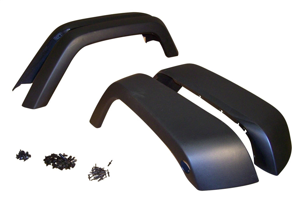 Crown Automotive Jeep Replacement 5KFK Fender Flare Kit; Incl. 4 Black Textured Flares/Retainers/Rivets; - Truck Part Superstore