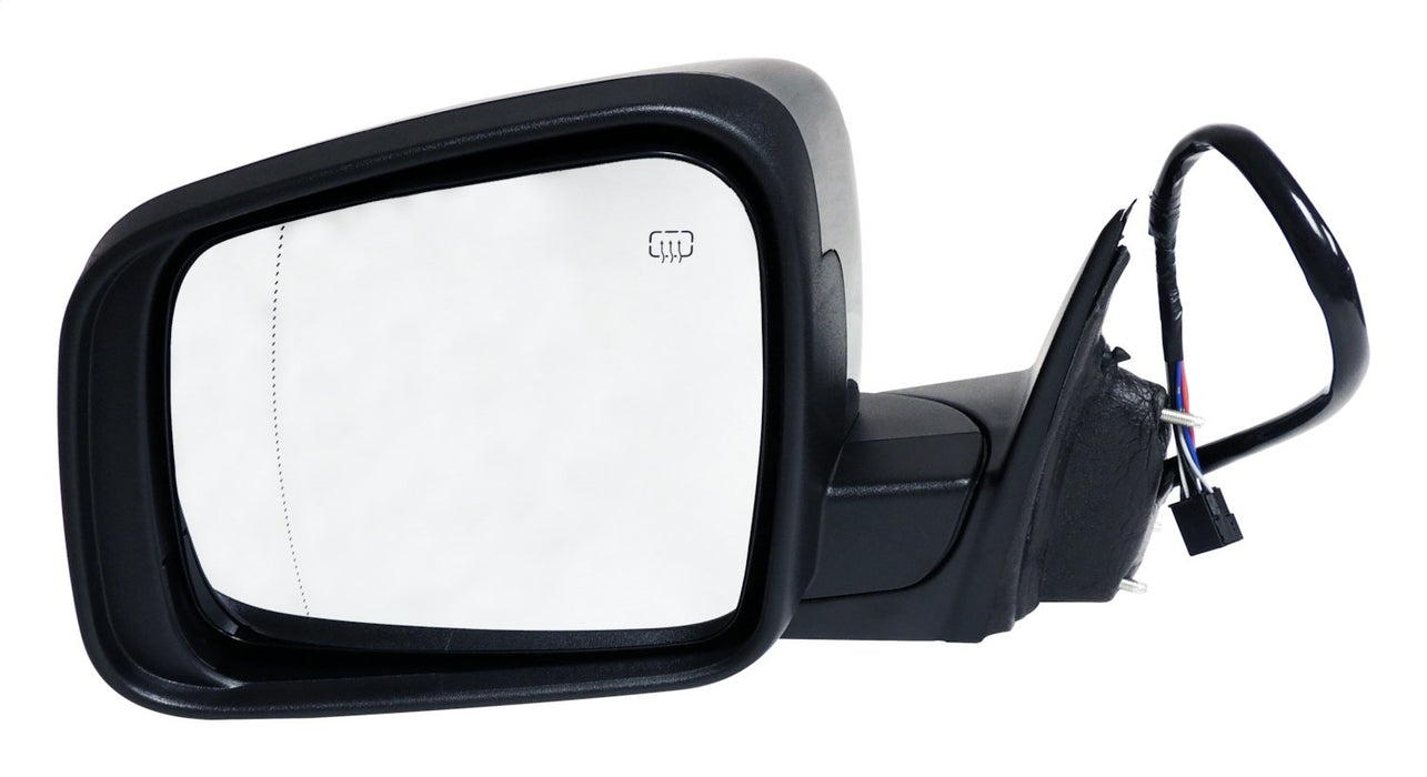 Crown Automotive Jeep Replacement 5SG25AXRAB Door Mirror; Left; w/Power/Heated/Power-Folding Mirrors; Black Paintable Finish; - Truck Part Superstore