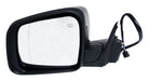 Crown Automotive Jeep Replacement 5SG25AXRAB Door Mirror; Left; w/Power/Heated/Power-Folding Mirrors; Black Paintable Finish; - Truck Part Superstore