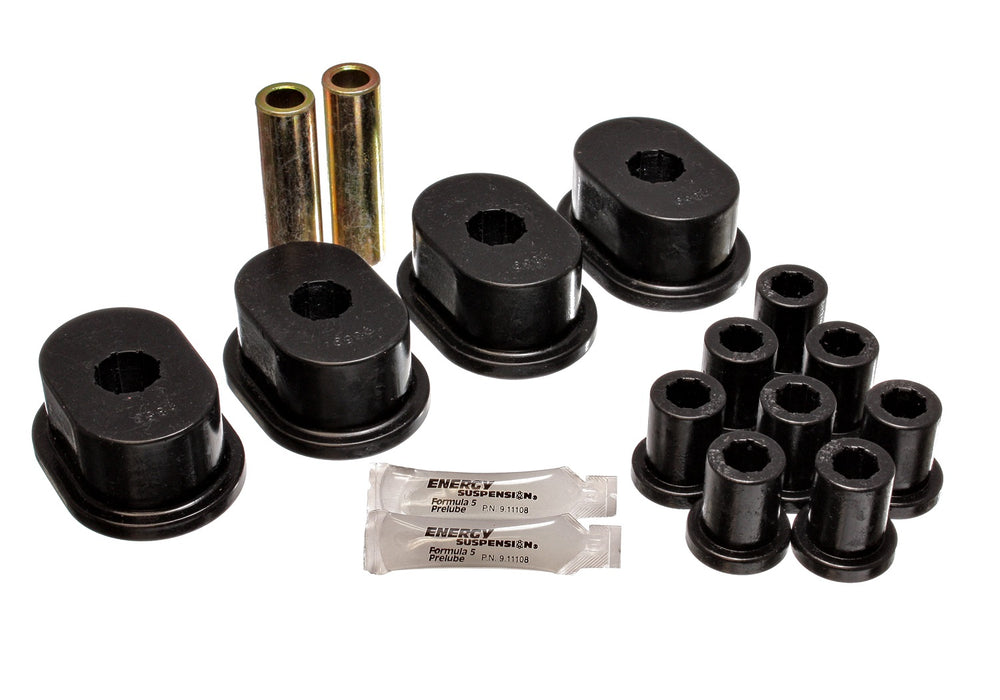 Energy Suspension 5.2110G Leaf Spring Bushing Set; Black; Rear; w/Oval Lower; Performance Polyurethane; - Truck Part Superstore