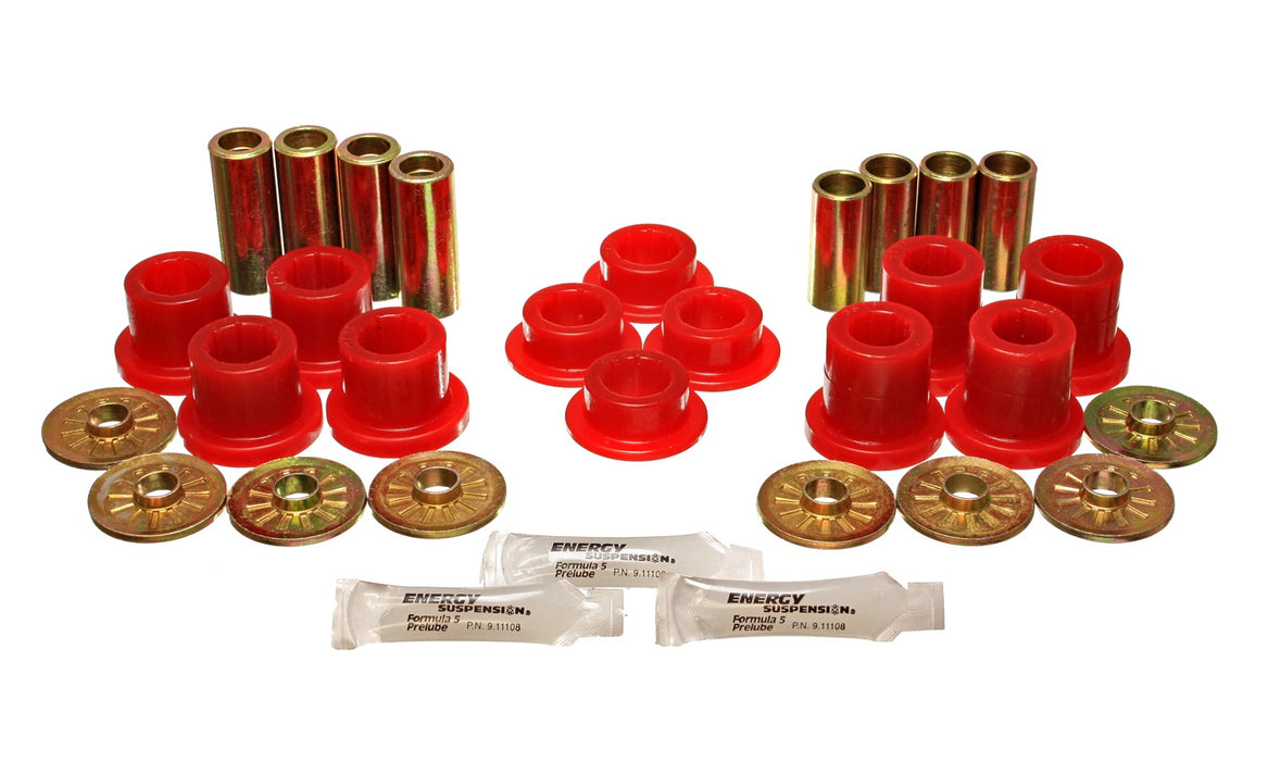 Energy Suspension 5.3125R Control Arm Bushing Set; Red; Front; Must Reuse All Metal Parts; - Truck Part Superstore