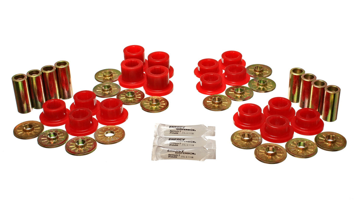Energy Suspension 5.3126R Control Arm Bushing Set; Red; Rear; Must Reuse All Metal Parts; - Truck Part Superstore
