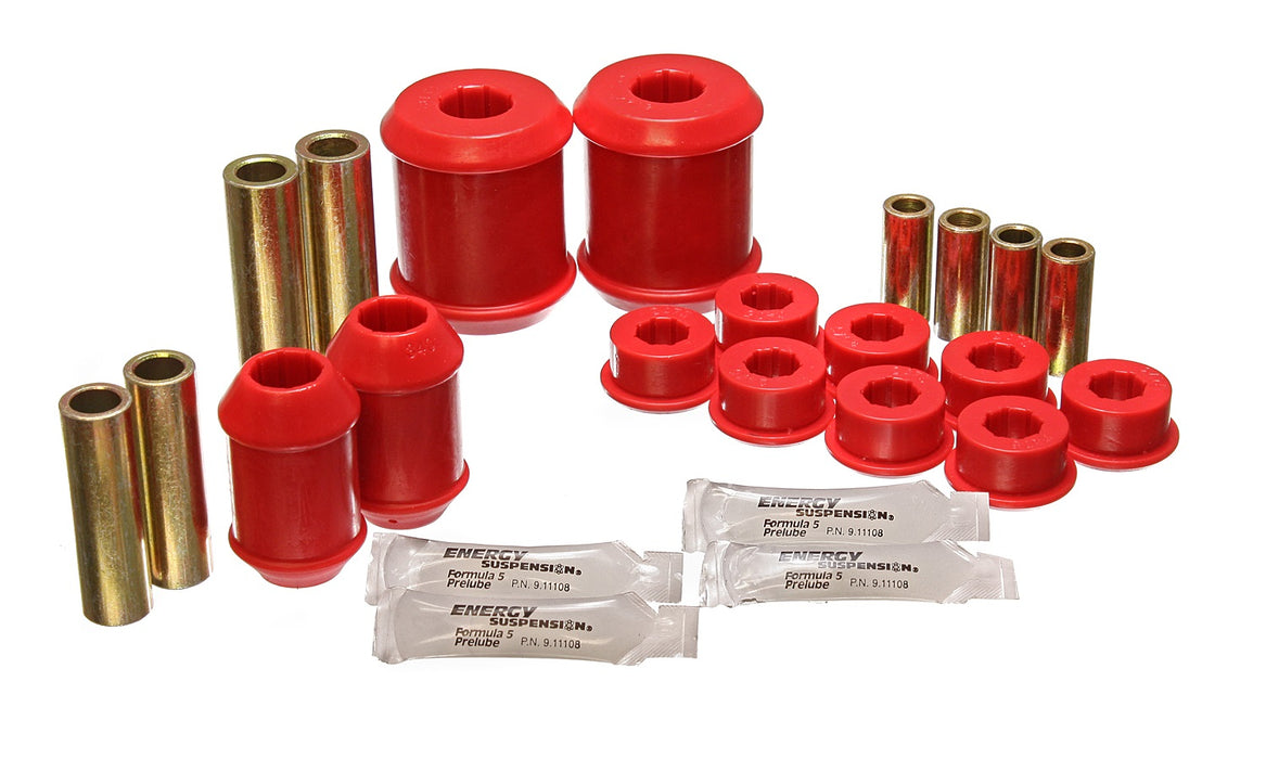 Energy Suspension 5.3128R Control Arm Bushing Set; Red; Rear; Performance Polyurethane; - Truck Part Superstore