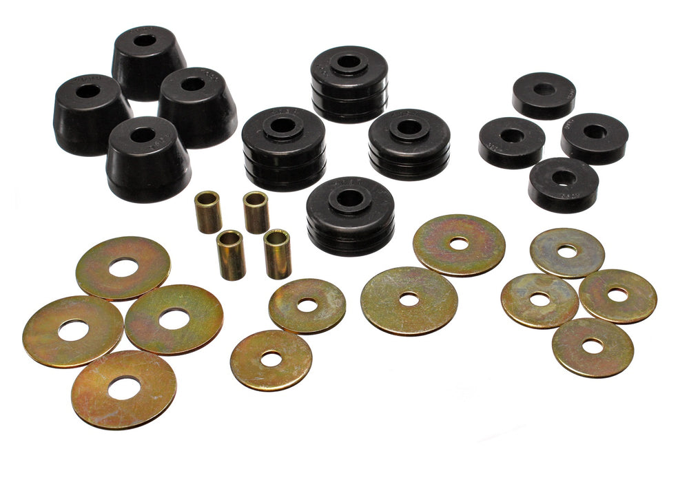 Energy Suspension 5.4101G Body Cab Mount Set; Black; Performance Polyurethane; - Truck Part Superstore