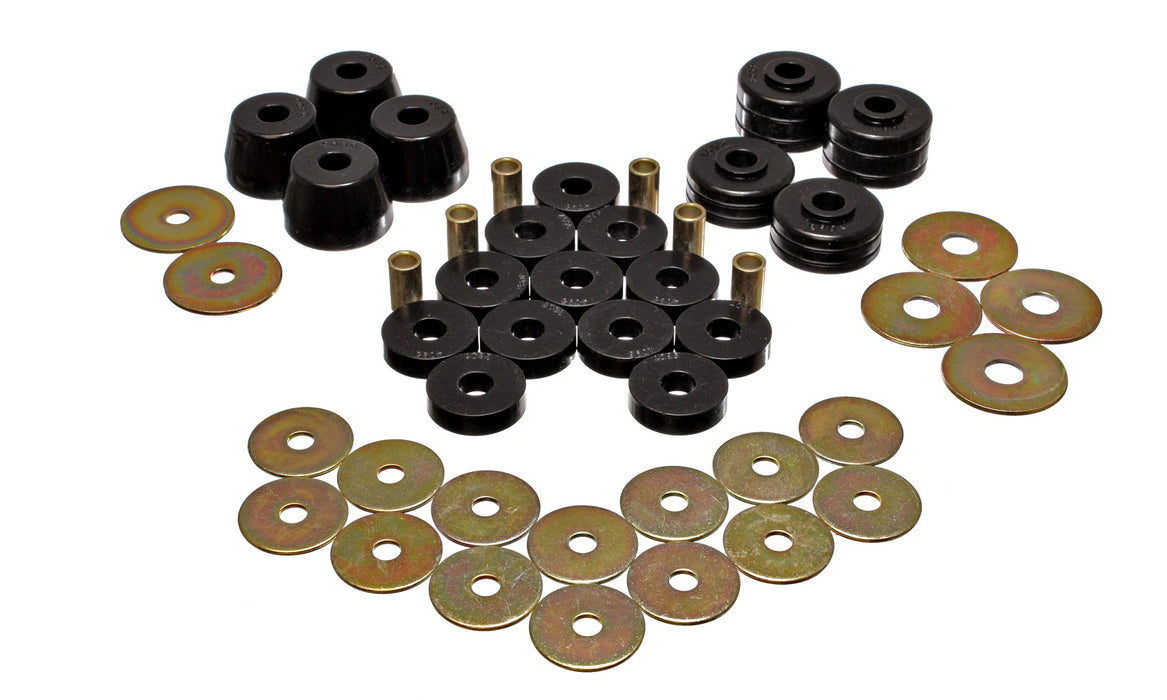 Energy Suspension 5.4102G Body Cab Mount Set; Black; Performance Polyurethane; - Truck Part Superstore