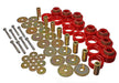 Energy Suspension 5.4112R Body Mount Set; Red; Performance Polyurethane; Body Frame Mounts; - Truck Part Superstore