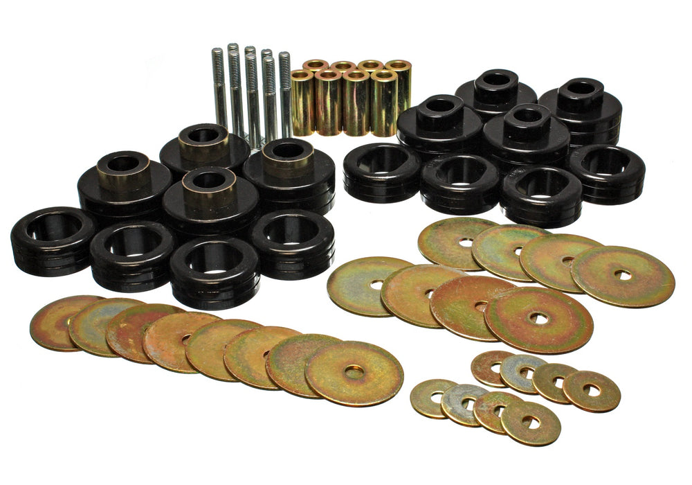 Energy Suspension 5.4115G Body Cab Mount Set; Black; Performance Polyurethane; Includes Hardware; - Truck Part Superstore