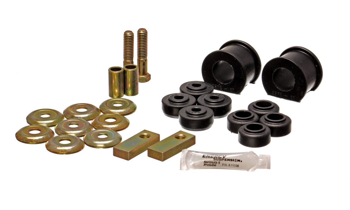 Energy Suspension 5.5110G Sway Bar Bushing Set; Black; Front; Bar Dia. 1 in.; Performance Polyurethane; - Truck Part Superstore