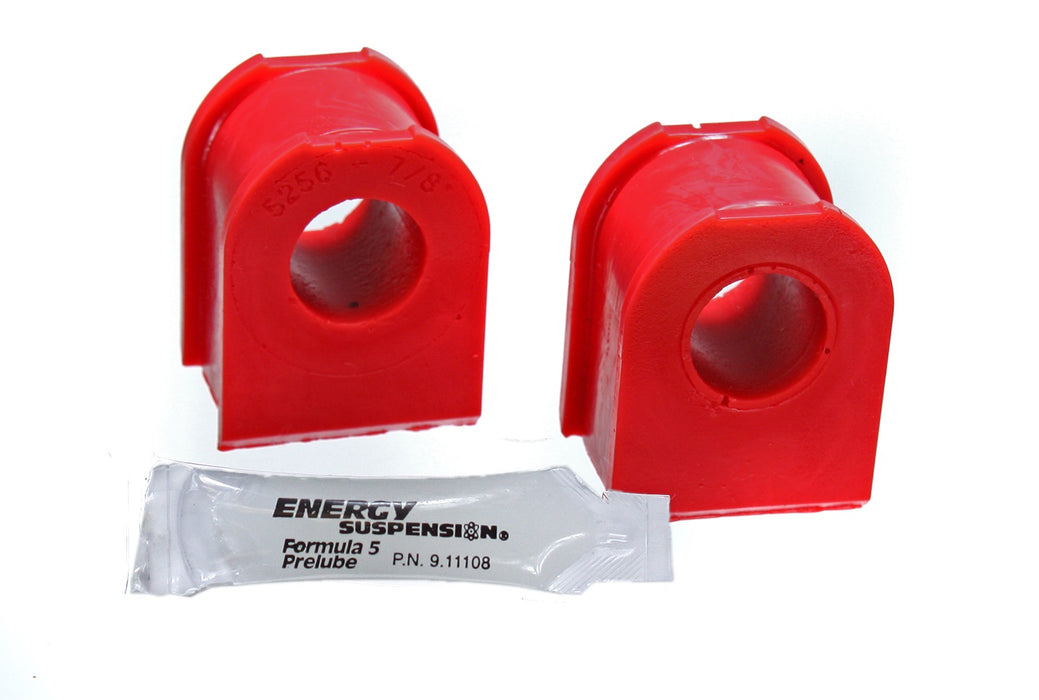Energy Suspension 5.5112R Sway Bar Bushing Set; Red; Front; Bar Dia. 13/16 in.; Performance Polyurethane; - Truck Part Superstore