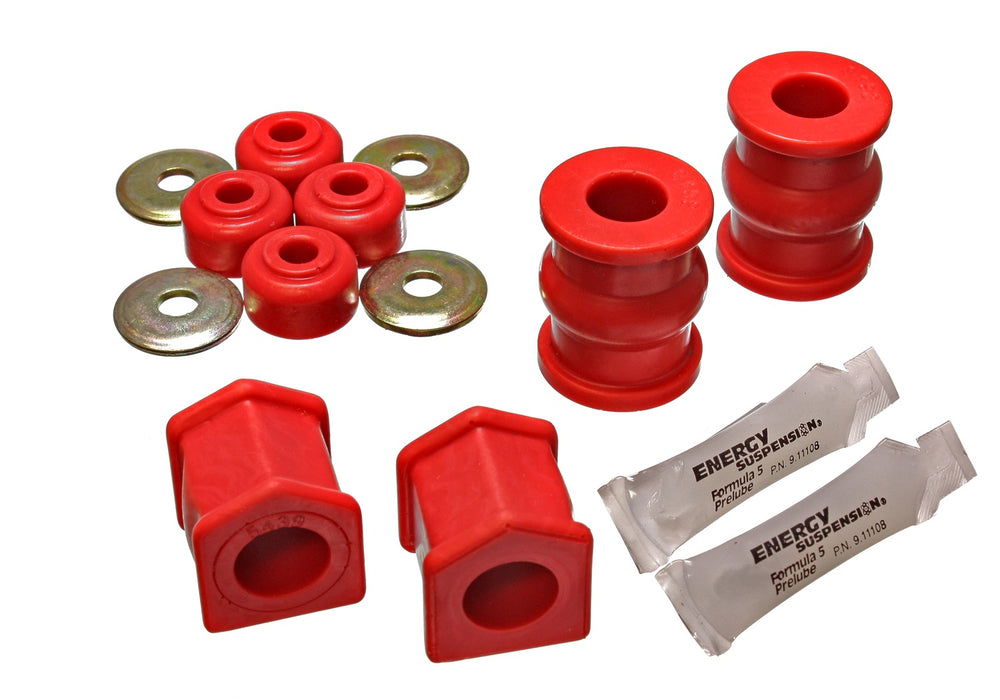Energy Suspension 5.5142R Sway Bar Bushing Set; Red; Front; Bar Dia. 15/16 in.; Performance Polyurethane; - Truck Part Superstore