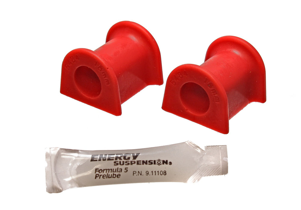 Energy Suspension 5.5146R Sway Bar Bushing Set; Red; Rear; Bar Dia. 15mm; Performance Polyurethane; - Truck Part Superstore