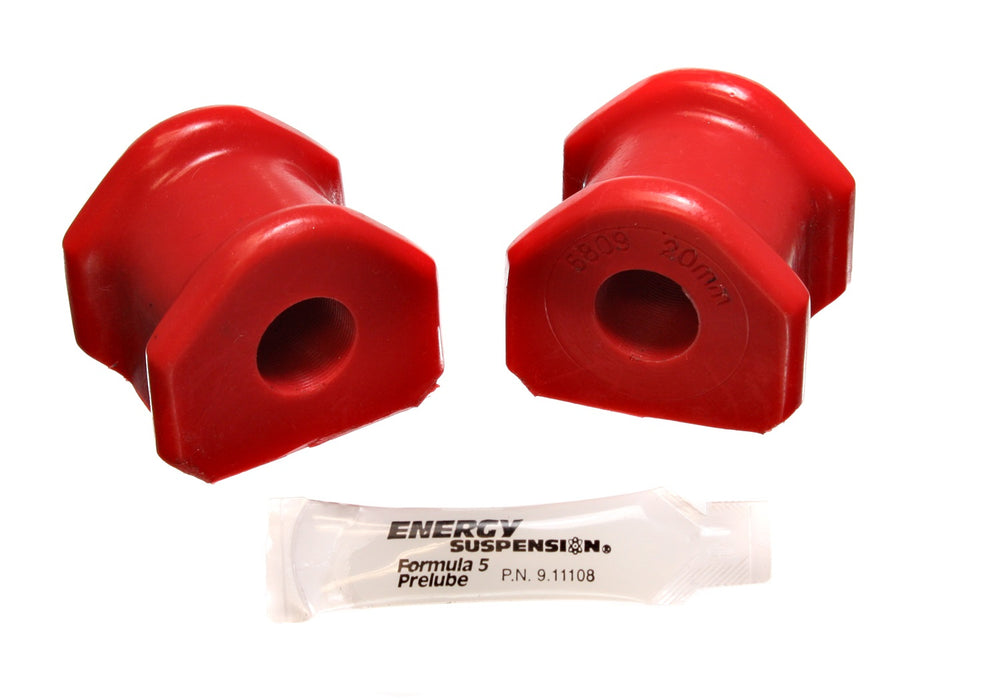 Energy Suspension 5.5149R Sway Bar Bushing Set; Red; Front; Bar Dia. 20mm; Performance Polyurethane; - Truck Part Superstore