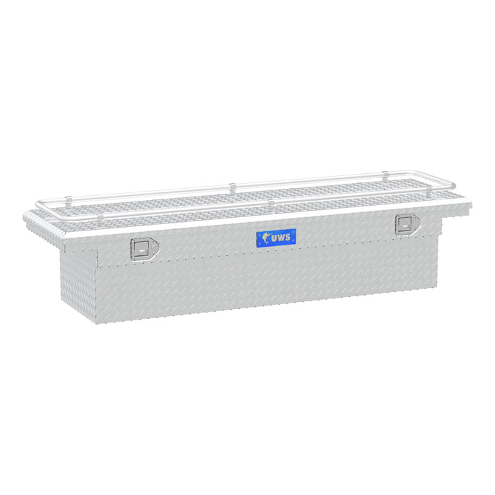 UWS TBS-69-LP-R Bright Aluminum 69in. Crossover Truck Tool Box with Low Profile/Rail - Truck Part Superstore