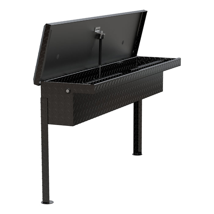 UWS EC30202 Gloss Black Aluminum 48in. Truck Side Tool Box with Low Profile (Heavy Packaging - Truck Part Superstore