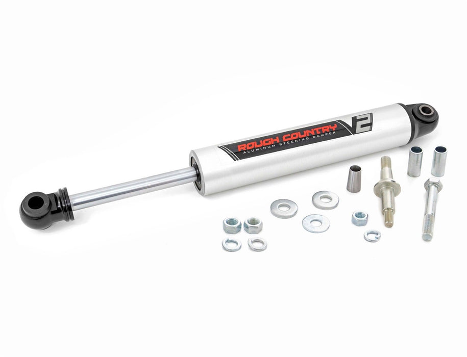 Rough Country 8732370 V2 Steering Stabilizer 10-12 Ram 2500/3500 4WD Rough Country - Truck Part Superstore