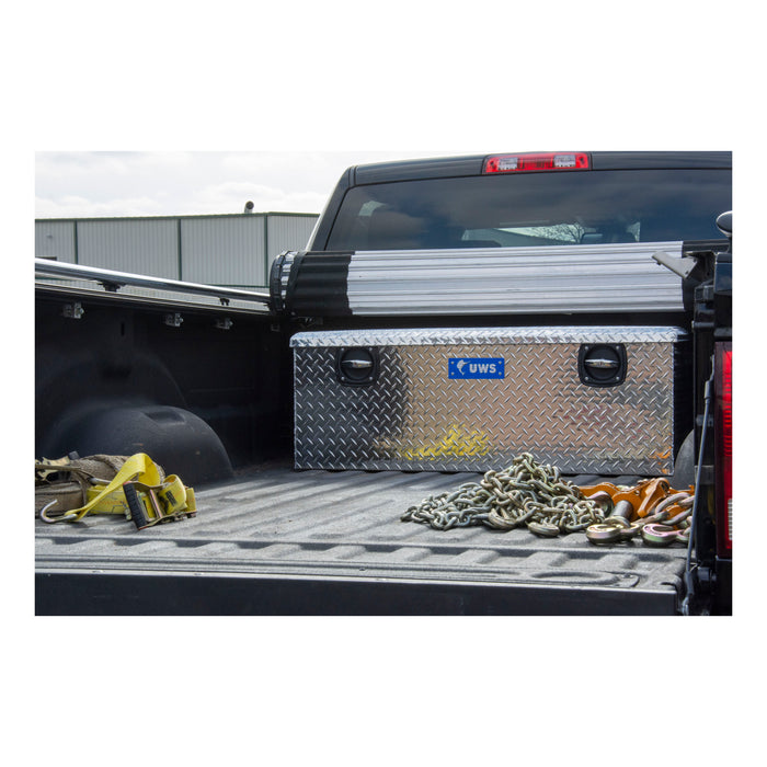 UWS EC20501 Bright Aluminum Secure Lock 48in. Under Tonneau Chest Box (Heavy Packaging) - Truck Part Superstore