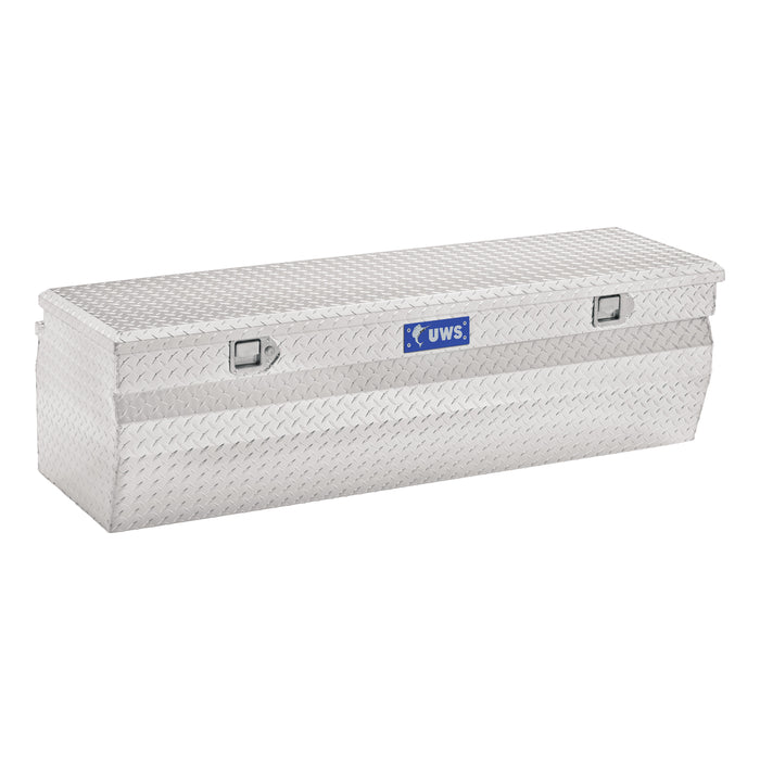 UWS TBC-55-W UWS TBC-55-W Aluminum Storage Box (55 Inch Wedge Truck Tool Box-Bright Aluminum) - Truck Part Superstore
