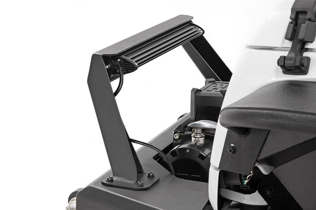 Rough Country 11826 Jeep Front Stubby LED Winch Bumper w/Hoop Black Series JK, JL, Gladiator JT Rough Country - Truck Part Superstore