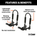 CURT 18320 CURT 18320 Fully Adjustable Aluminum Universal Kayak Roof Rack Carrier; 2-Pack - Truck Part Superstore