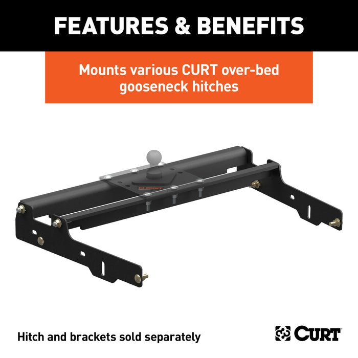 CURT 61503 Over-Bed Gooseneck Installation Brackets; Select Chevy; GMC C/K-Series; 8ft. Bed - Truck Part Superstore