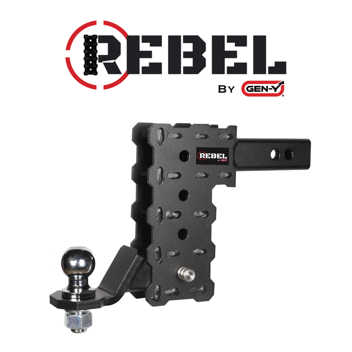 GEN-Y Hitch GH-12012R PHANTOM 2" Single Ball Attachment 1" Diameter Ball Shank 5K Towing - Truck Part Superstore