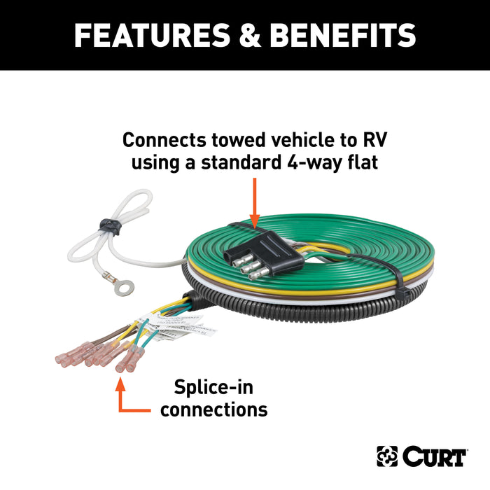 CURT 58923 Custom RV Wiring; Select Silverado; Suburban; Avalanche; Sierra; Escalade - Truck Part Superstore