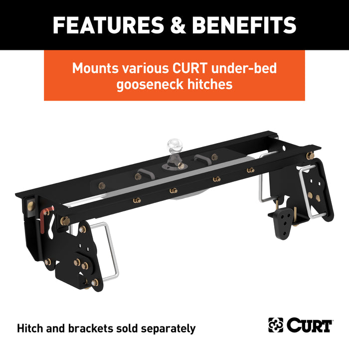 CURT 60660 Double Lock EZr Gooseneck Installation Brackets; Select Dodge; Ram 2500; 3500 - Truck Part Superstore