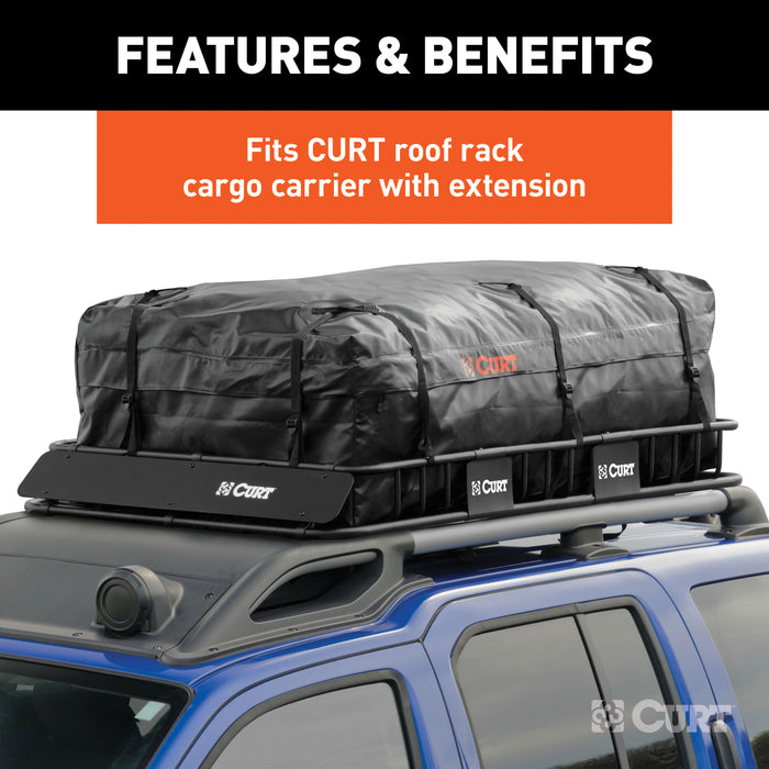 CURT 18221 59in. x 34in. x 21in. Weather-Resistant Vinyl Roof Rack Cargo Bag - Truck Part Superstore