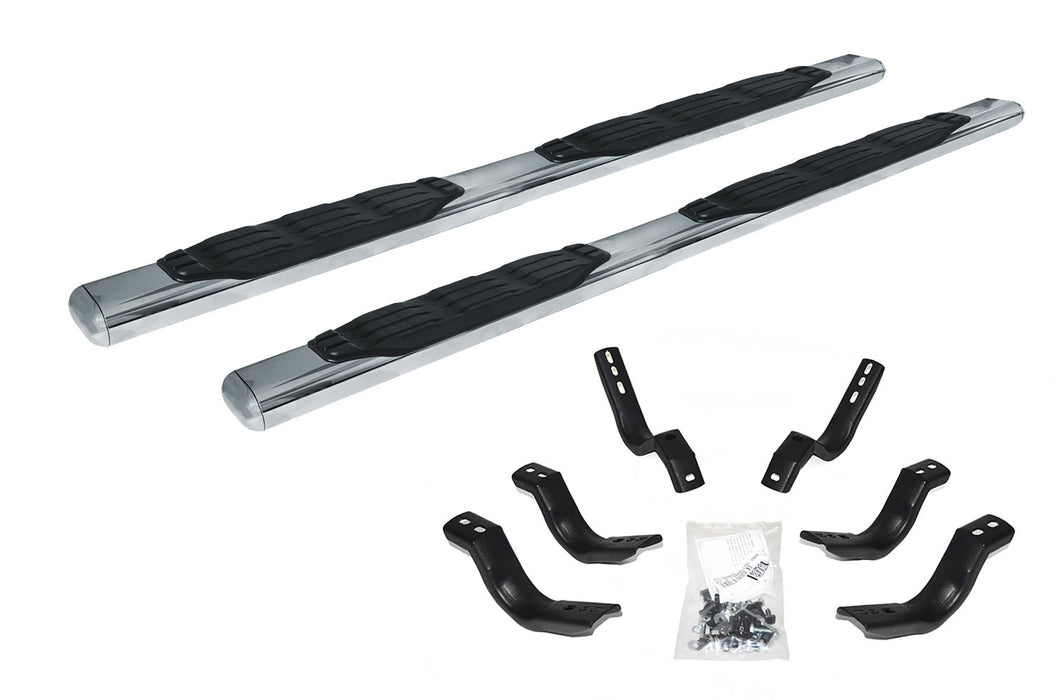 Go Rhino 105451687PS 5" side steps provide enhanced vehicle access with wide step area - Truck Part Superstore