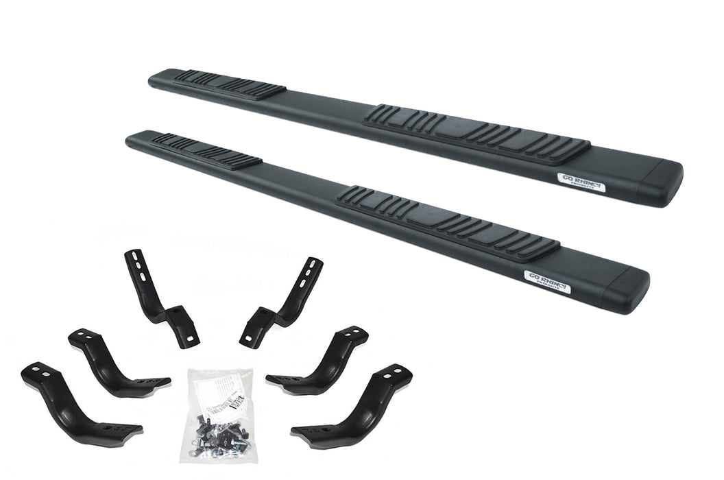 Go Rhino 685451687T 5" OE Xtreme Low Profile Side Steps with Mounting Brackets Kit - Truck Part Superstore