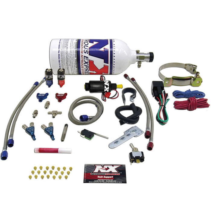 Nitrous Express 60002-00P TWO CYLINDER PIRANHA SYSTEM; NO BOTTLE - Truck Part Superstore
