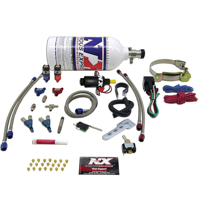 Nitrous Express 60002EFIP TWO CYLINDER PIRANHA SYSTEM; 2.5 LB - Truck Part Superstore