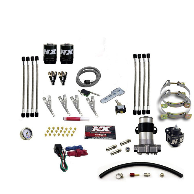 Nitrous Express 60006-00P FOUR CYLINDER PIRANHA SYSTEM (PRO-MOD); NO BOTTLE - Truck Part Superstore