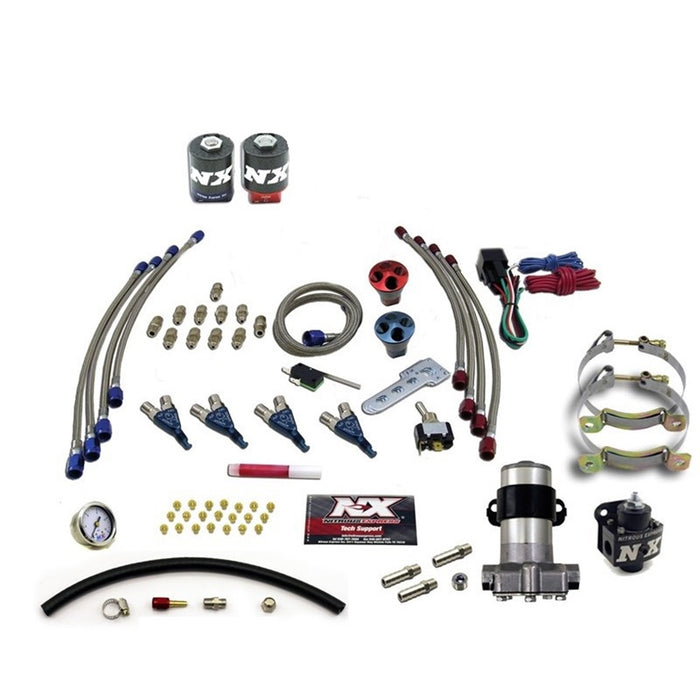 Nitrous Express 60006-00P FOUR CYLINDER PIRANHA SYSTEM (PRO-MOD); NO BOTTLE - Truck Part Superstore