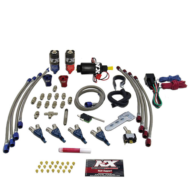 Nitrous Express 60007-00P FOUR CYLINDER PIRANHA SYSTEM (FOR EFI APPLICATIONS); NO BOTTLE - Truck Part Superstore