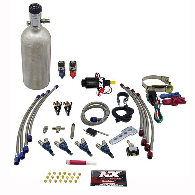 Nitrous Express 60008P FOUR CYLINDER PIRANHA SYSTEM (FOR EFI APPLICATIONS); 1.4 LB - Truck Part Superstore