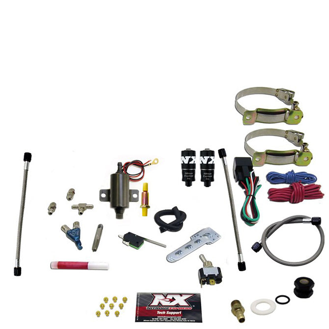 Nitrous Express 60022-00P TWO CYLINDER PIRANHA SYSTEM (V-TWINS W/SINGLE CARB); NO BOTTLE - Truck Part Superstore