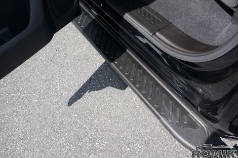 Romik 60033419 2019-Present Chevrolet Silverado Extended Cab Running Boards RAL-TB Side Steps Black Romik - Truck Part Superstore