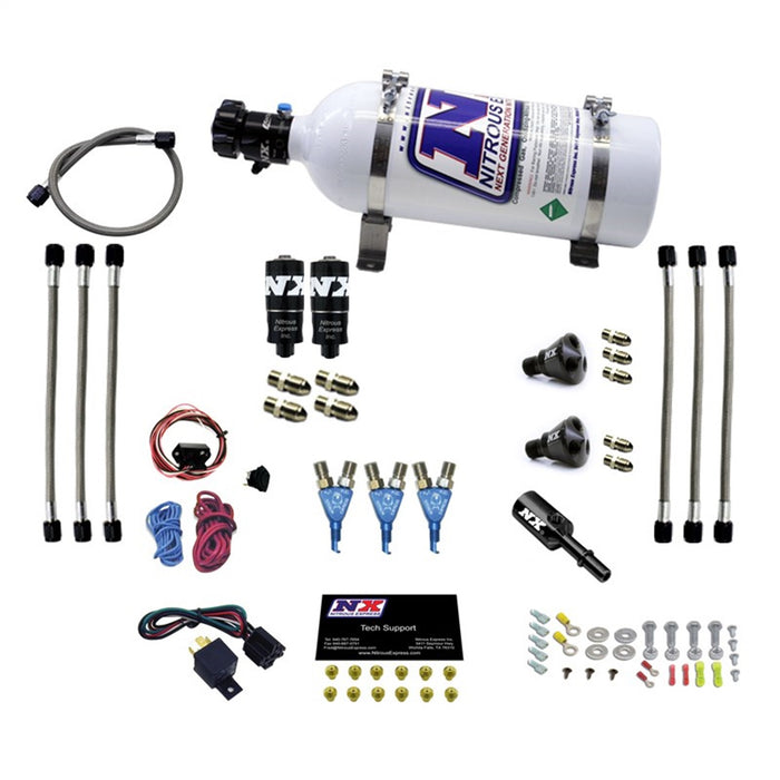 Nitrous Express 60033EFIP THREE CYLINDER EFI PIRANHA SYSTEM - Truck Part Superstore