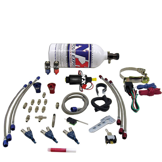 Nitrous Express 60033P THREE CYLINDER PIRANHA SYSTEM; 2.5 LB - Truck Part Superstore