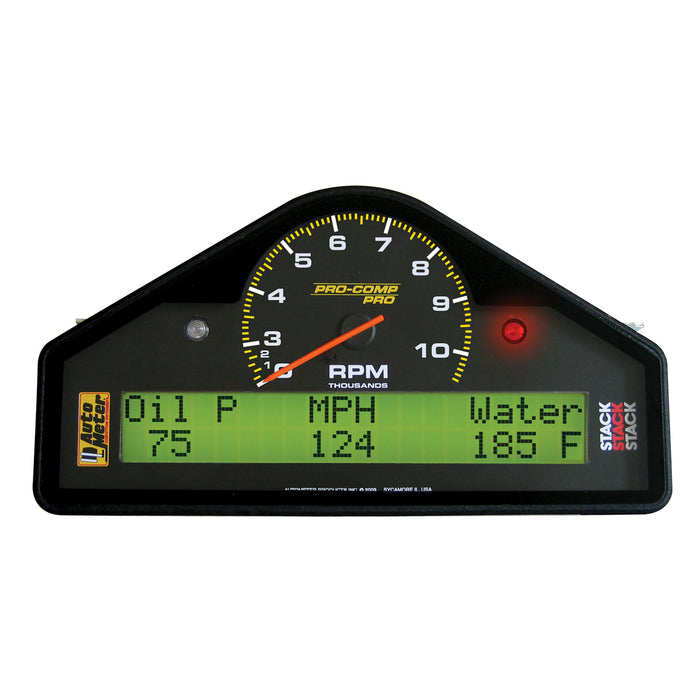 AutoMeter 6003 STREET DASH DISPLAY; 10.5K RPM/MPH/OILP/OILT/WTMP/VOLT; PRO-COMP - Truck Part Superstore