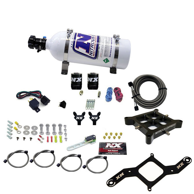 Nitrous Express 60042-05 4150 BILLET CROSSBAR STAGE 6 (50-100-150-200-250-300HP) WITH 5LB BOTTLE. - Truck Part Superstore