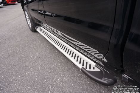 Romik 60043418 2017-Present GMC Sierra Crew Cab Running Boards RAL-TS Side Steps Silver Romik - Truck Part Superstore