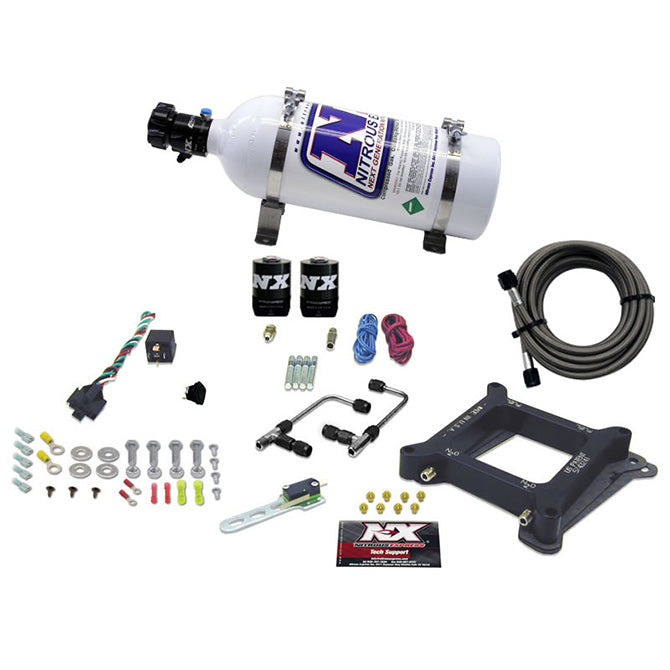 Nitrous Express 60045-05 4150 Gemini STAGE 6 ALCOHOL (50-100-150-200-250-300HP) WITH 5LB BOTTLE - Truck Part Superstore