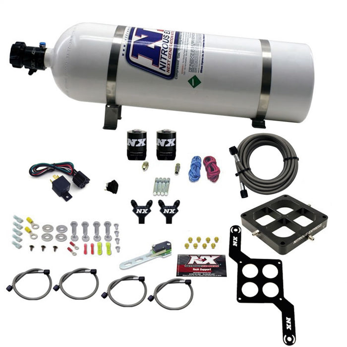 Nitrous Express 60047-15 DOMINATOR BILLET CROSSBAR STAGE 6 (50-100-150-200-250-300HP) WITH 15LB BOTTLE. - Truck Part Superstore